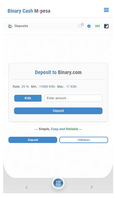 Binary Cash M-pesa