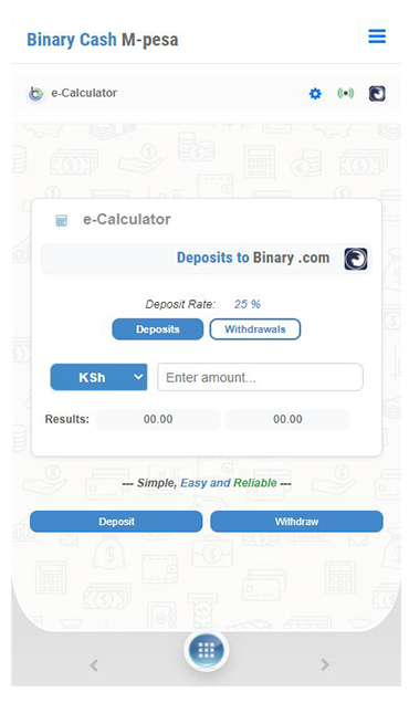 Binary Cash M-pesa